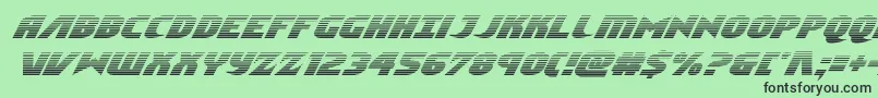 Ninjagardengradital Font – Black Fonts on Green Background