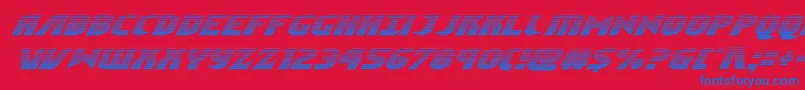 Ninjagardengradital Font – Blue Fonts on Red Background