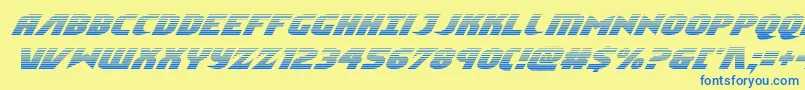 Ninjagardengradital Font – Blue Fonts on Yellow Background