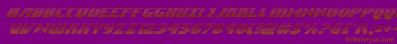 Ninjagardengradital Font – Brown Fonts on Purple Background