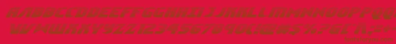 Ninjagardengradital Font – Brown Fonts on Red Background