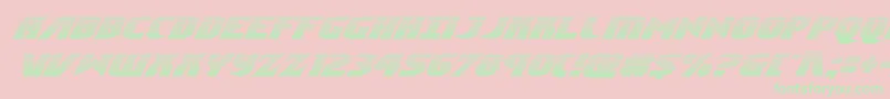 Ninjagardengradital Font – Green Fonts on Pink Background