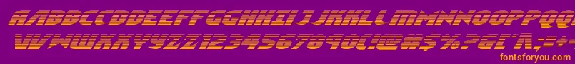 Ninjagardengradital Font – Orange Fonts on Purple Background