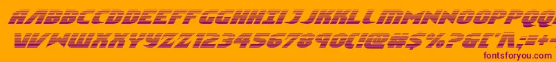 Ninjagardengradital Font – Purple Fonts on Orange Background