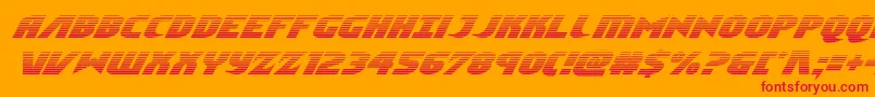 フォントNinjagardengradital – オレンジの背景に赤い文字