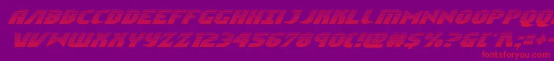 Ninjagardengradital Font – Red Fonts on Purple Background