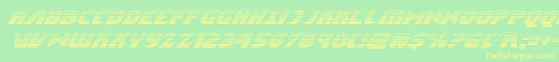 Ninjagardengradital Font – Yellow Fonts on Green Background