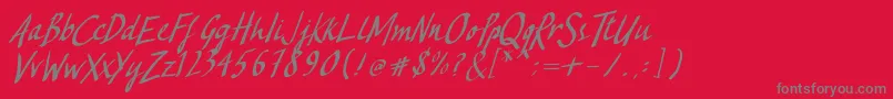 ActoneRegular Font – Gray Fonts on Red Background