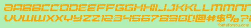 Laserwolflaserital Font – Orange Fonts on Green Background