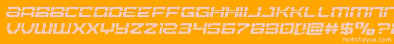 Laserwolflaserital Font – Pink Fonts on Orange Background