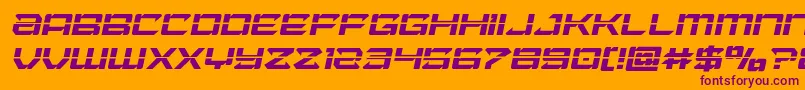 Laserwolflaserital Font – Purple Fonts on Orange Background