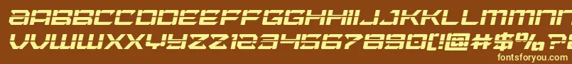 Laserwolflaserital Font – Yellow Fonts on Brown Background