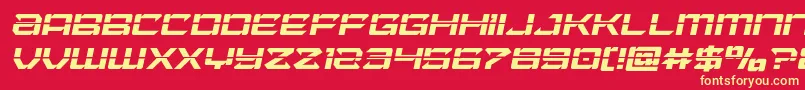 Laserwolflaserital Font – Yellow Fonts on Red Background