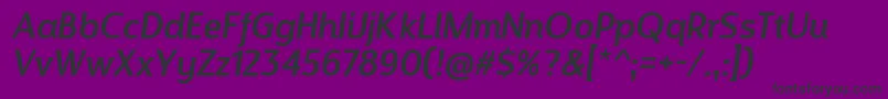 DesignosaurItalic Font – Black Fonts on Purple Background