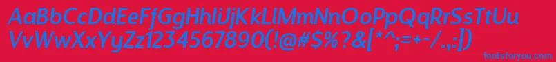 DesignosaurItalic Font – Blue Fonts on Red Background