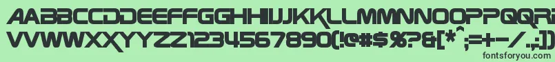 ZebulonCondensedBold-Schriftart – Schwarze Schriften auf grünem Hintergrund