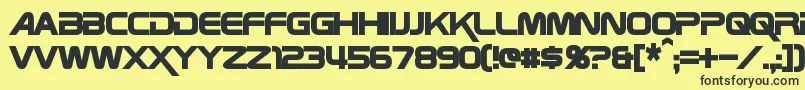 ZebulonCondensedBold Font – Black Fonts on Yellow Background