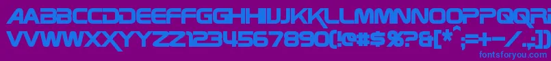 ZebulonCondensedBold Font – Blue Fonts on Purple Background