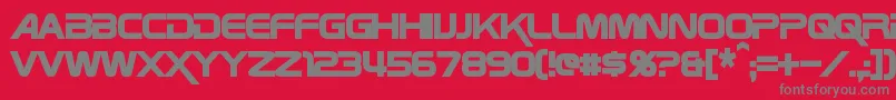 フォントZebulonCondensedBold – 赤い背景に灰色の文字