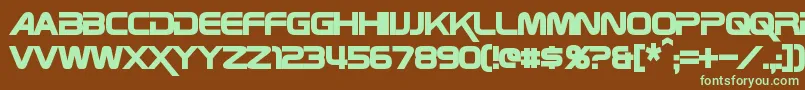 ZebulonCondensedBold Font – Green Fonts on Brown Background