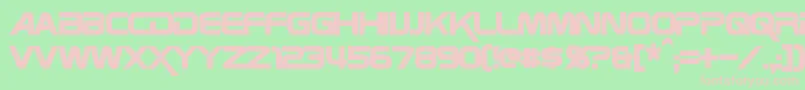 フォントZebulonCondensedBold – 緑の背景にピンクのフォント