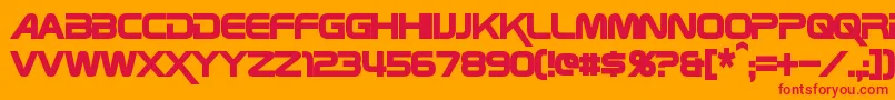 ZebulonCondensedBold Font – Red Fonts on Orange Background