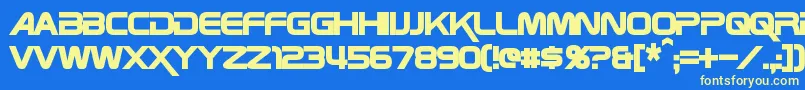 ZebulonCondensedBold Font – Yellow Fonts on Blue Background