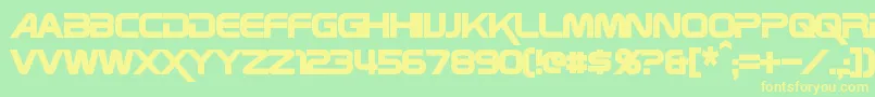 Шрифт ZebulonCondensedBold – жёлтые шрифты на зелёном фоне