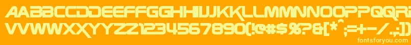 ZebulonCondensedBold Font – Yellow Fonts on Orange Background
