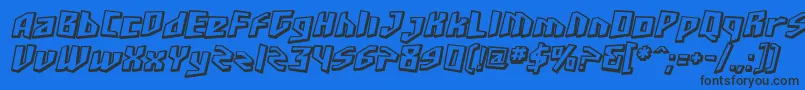 Sfjunkcultureshaded ffy Font – Black Fonts on Blue Background