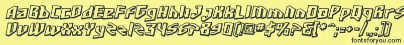 Sfjunkcultureshaded ffy Font – Black Fonts on Yellow Background