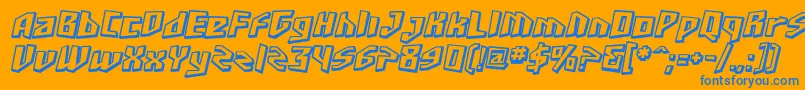 Sfjunkcultureshaded ffy Font – Blue Fonts on Orange Background