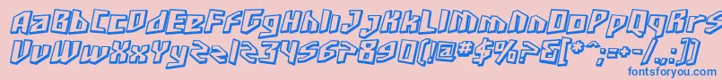 Sfjunkcultureshaded ffy Font – Blue Fonts on Pink Background