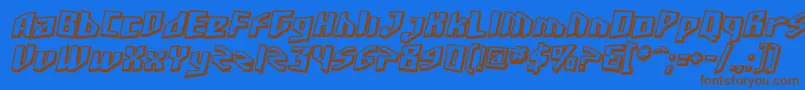 Sfjunkcultureshaded ffy Font – Brown Fonts on Blue Background