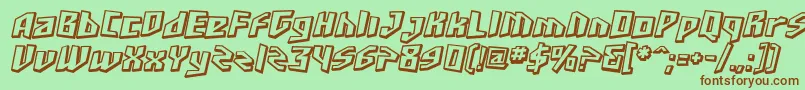 Sfjunkcultureshaded ffy Font – Brown Fonts on Green Background