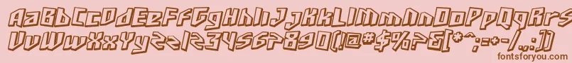 Sfjunkcultureshaded ffy Font – Brown Fonts on Pink Background