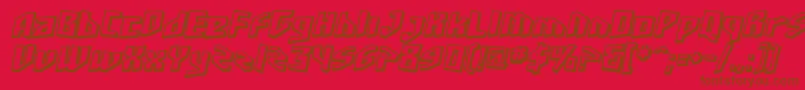 Sfjunkcultureshaded ffy Font – Brown Fonts on Red Background