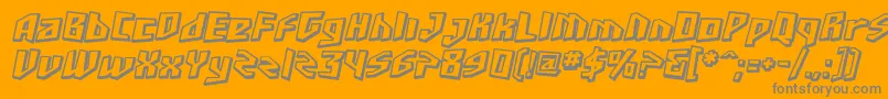 Sfjunkcultureshaded ffy Font – Gray Fonts on Orange Background