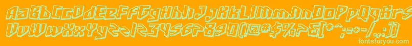 Sfjunkcultureshaded ffy Font – Green Fonts on Orange Background