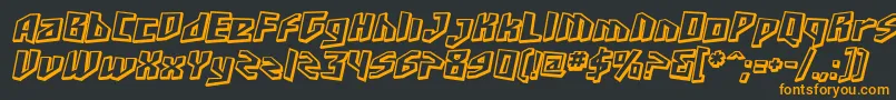 Sfjunkcultureshaded ffy Font – Orange Fonts on Black Background