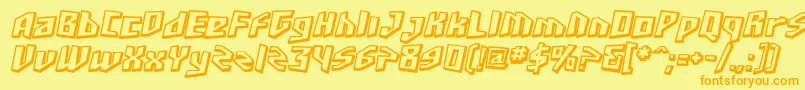 Sfjunkcultureshaded ffy Font – Orange Fonts on Yellow Background