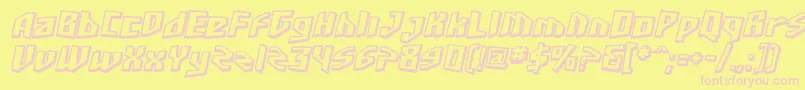 Sfjunkcultureshaded ffy Font – Pink Fonts on Yellow Background