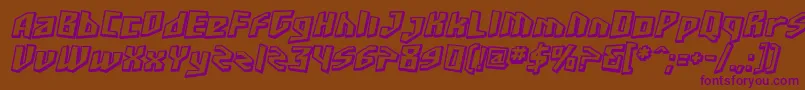 Sfjunkcultureshaded ffy Font – Purple Fonts on Brown Background