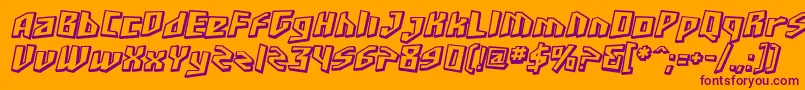 Sfjunkcultureshaded ffy Font – Purple Fonts on Orange Background