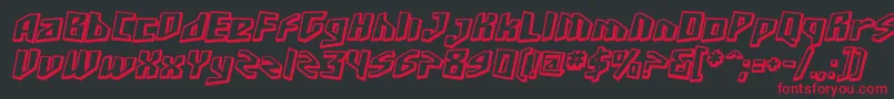 Sfjunkcultureshaded ffy Font – Red Fonts on Black Background