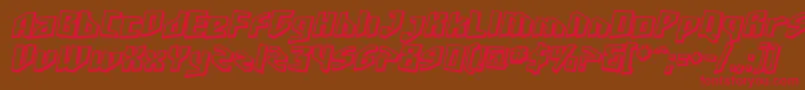 Sfjunkcultureshaded ffy Font – Red Fonts on Brown Background