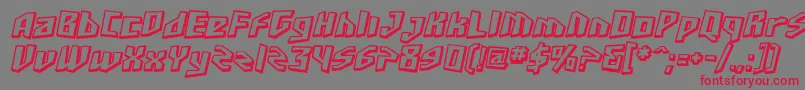 フォントSfjunkcultureshaded ffy – 赤い文字の灰色の背景
