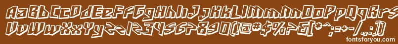 Sfjunkcultureshaded ffy Font – White Fonts on Brown Background