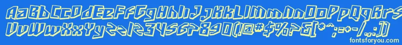 Sfjunkcultureshaded ffy Font – Yellow Fonts on Blue Background