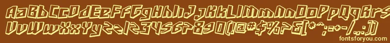 Sfjunkcultureshaded ffy Font – Yellow Fonts on Brown Background